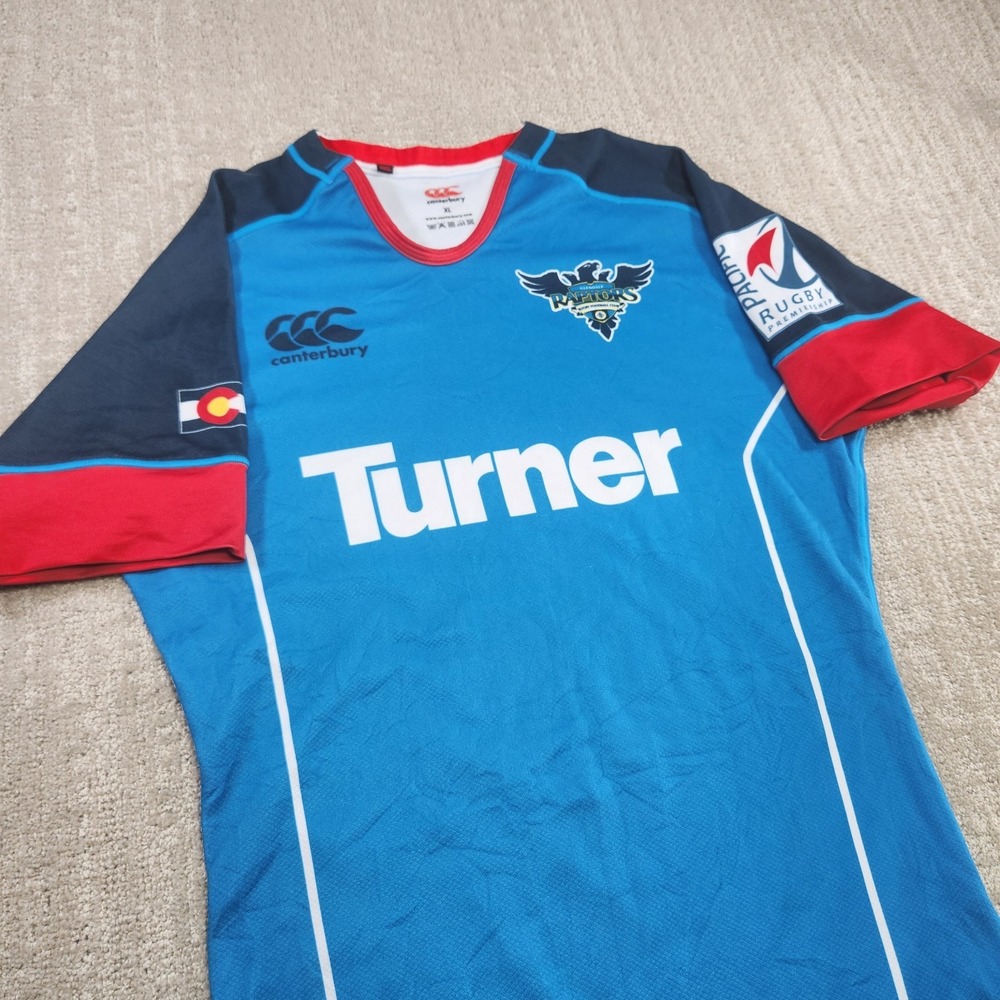 Canterbury‎ Of New Zealand Rugby Jersey Men XL Glendale Raptors #19 Team Issue